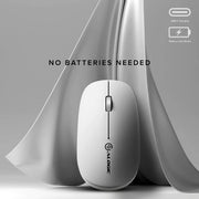 Alogic - Mouse Wireless Bluetooth & 2.4GHz Dongle USB-A USB-C Rechargeable PC/Mac/Chrome/Android/iOS - White - Limolin 