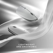 Alogic - Mouse Wireless Bluetooth & 2.4GHz Dongle USB-A USB-C Rechargeable PC/Mac/Chrome/Android/iOS - White - Limolin 