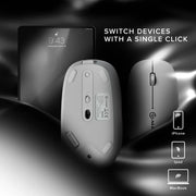 Alogic - Mouse Wireless Bluetooth & 2.4GHz Dongle USB-A USB-C Rechargeable PC/Mac/Chrome/Android/iOS - White - Limolin 