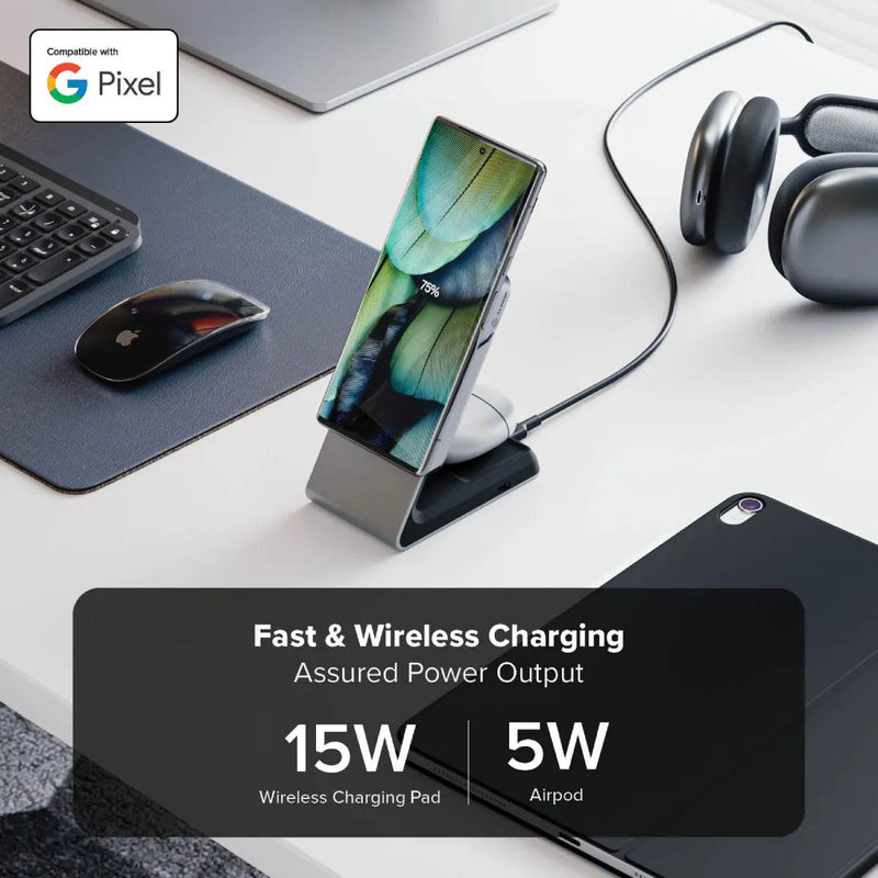 Alogic - Qi Charging Stand / Matrix 2-In-1 Universal Magnetic Charging Dock - Limolin 