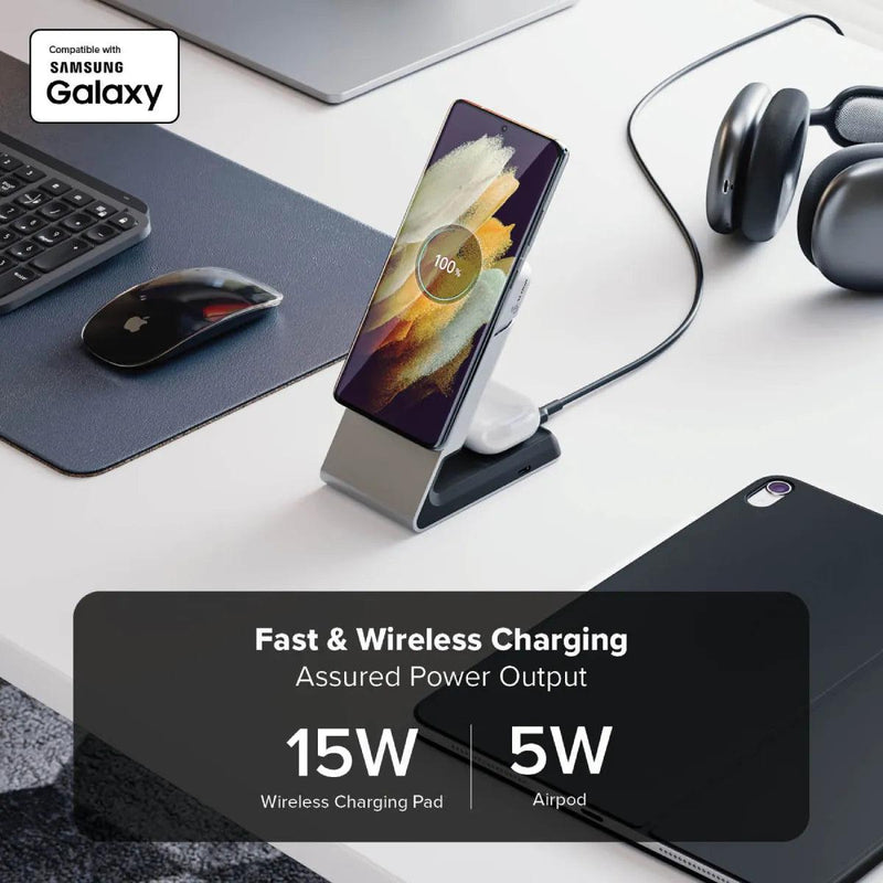 Alogic - Qi Charging Stand / Matrix 2-In-1 Universal Magnetic Charging Dock - Limolin 