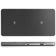 Alogic - Qi Wireless Dual Charging Pad 30W Fast Charge (2x 15W) 1x USB-A Port 3-in-1 Ultra Power - Space Grey - Limolin 