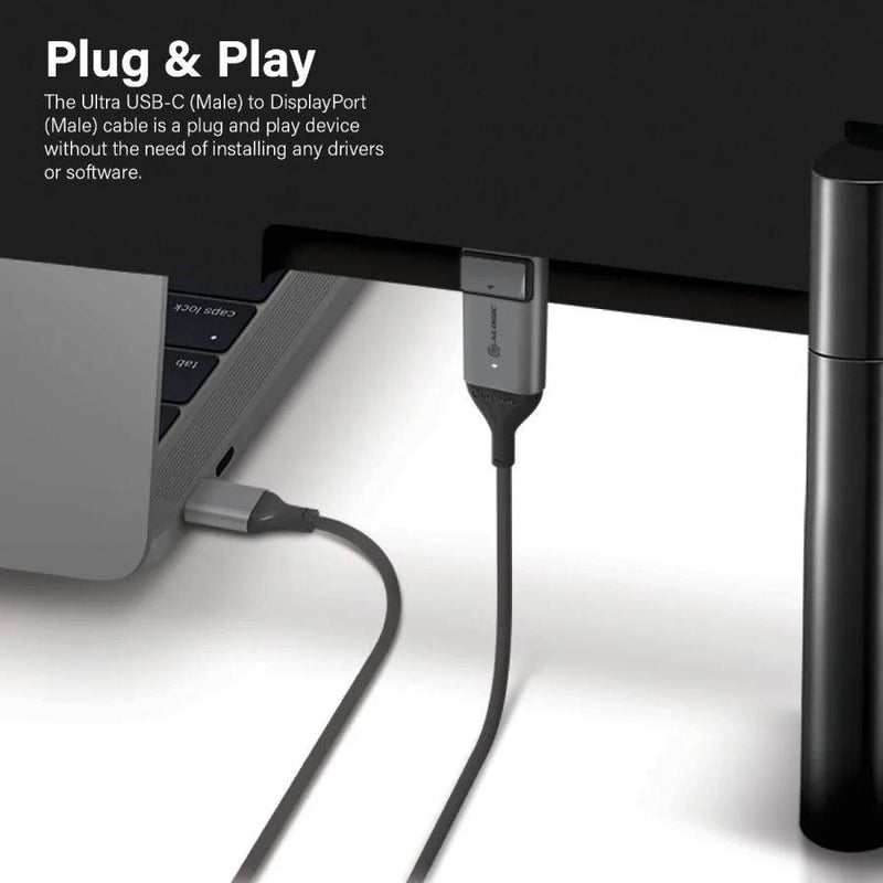 Alogic - USB-C (Male) to DisplayPort (Male) Cable - Ultra Series - 4K 60Hz -Space Grey - Limolin 