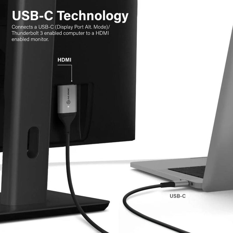 Alogic - USB-C (Male) to HDMI (Male) Cable - Ultra Series - 4K 60Hz - Space Grey - Limolin 