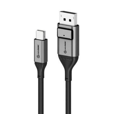 Alogic - USB-C to DisplayPort Cable 3ft 4K Ultra HD with Smart LED - Space Grey - Limolin 