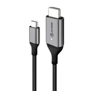 Alogic - USB-C to HDMI 6ft Cable 4K Ultra HD with Smart LED - Space Grey - Limolin 