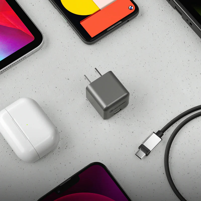 Alogic - Wall Charger 1 Port 20W GaN PD USB-C Mini Compact Size Rapid Power - Grey - Limolin 