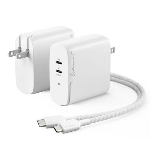 Alogic - Wall Charger 2 Port 68W GaN PD 2x USB-C - White - Limolin 