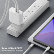 Alogic - Wall Charger 2 Port 68W GaN PD 2x USB-C - White - Limolin 