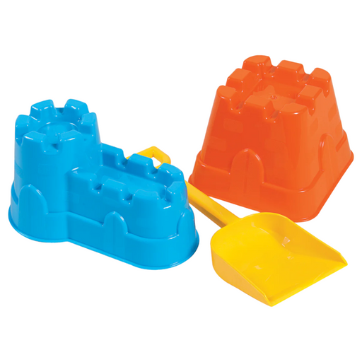 Androni - CASTLE MOLDS FOR SAND AND MINI SHOVEL KIT - 3pcs - Limolin 
