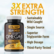 AquaOmega - 3X Extra Strength EPA Omega-3 Supplement - 240sg - Limolin 