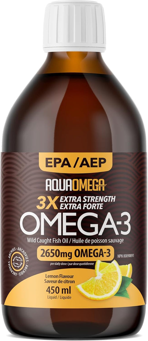 AquaOmega - 3x Extra Strength EPA Omega-3 Liquid - 450ml - Limolin 