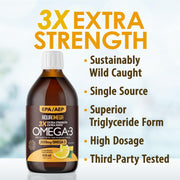 AquaOmega - 3x Extra Strength EPA Omega-3 Liquid - 450ml - Limolin 