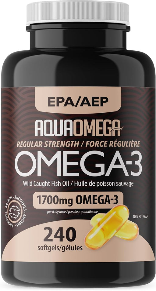 AquaOmega - Regular Strength Omega-3 Fish Oil - 240ct - Limolin 