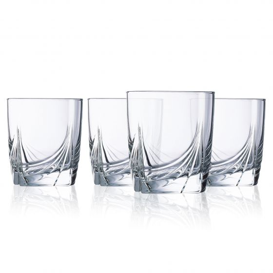 Luminarc - Ascot - 4-Piece Double Old Fashioned Glass Set | 13 fl oz / 384 mL