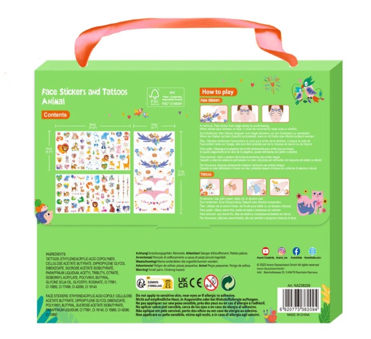 Avenir - Face Stickers and Tattoos (8PCS) - Limolin 