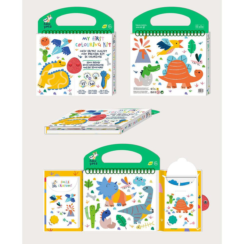 Avenir - Haku Yoka My First Coloring Kit - Dino Friends - Limolin 