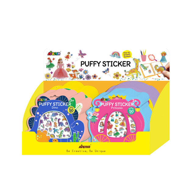 Avenir - Puffy Sticker Pdq (48Pcs/Display-4 Asst) - Limolin 