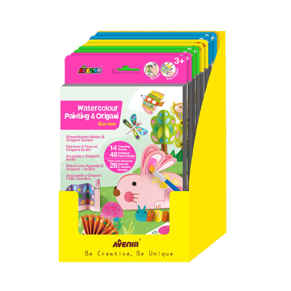 Avenir - Watercolour Painting & Origami (8Pcs/Display-4 Asst) - Limolin 