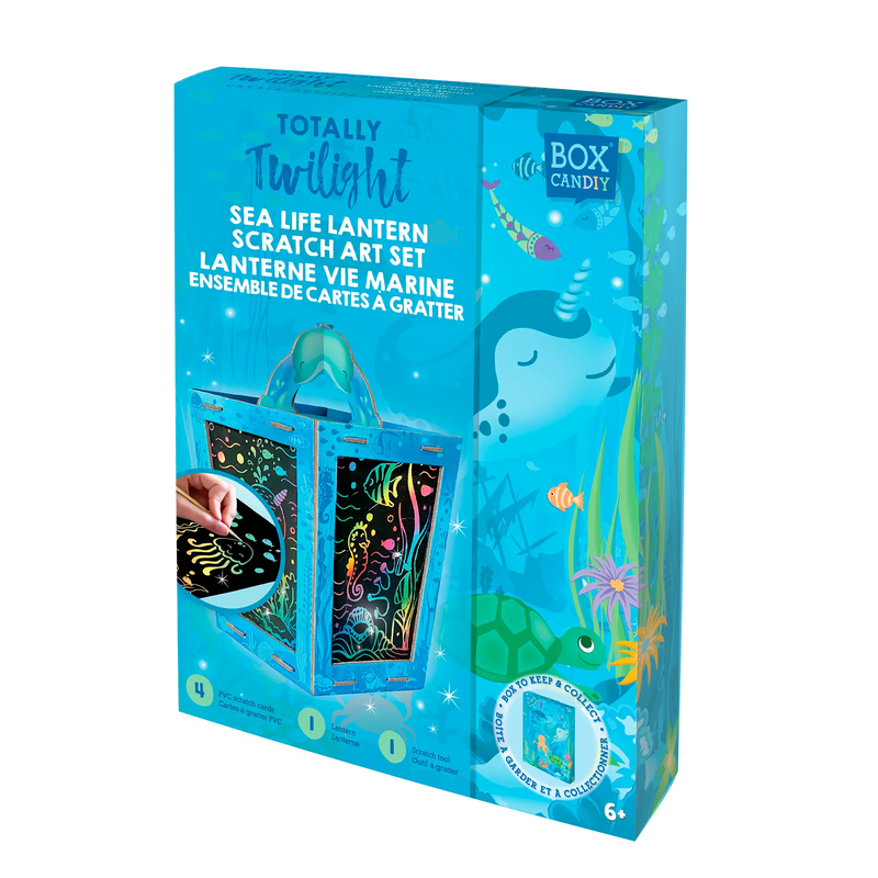 BOX CANDIY: TOTALLY TWILIGHT - SEA LIFE LANTERN TO SCRATCH ART SET