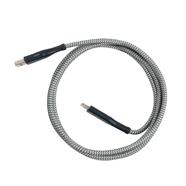 Ventev - Charge & Sync Lightning MFI to USB-A Cable 6ft Braided High Speed 2X Copper Fast Charge - Box - Gray