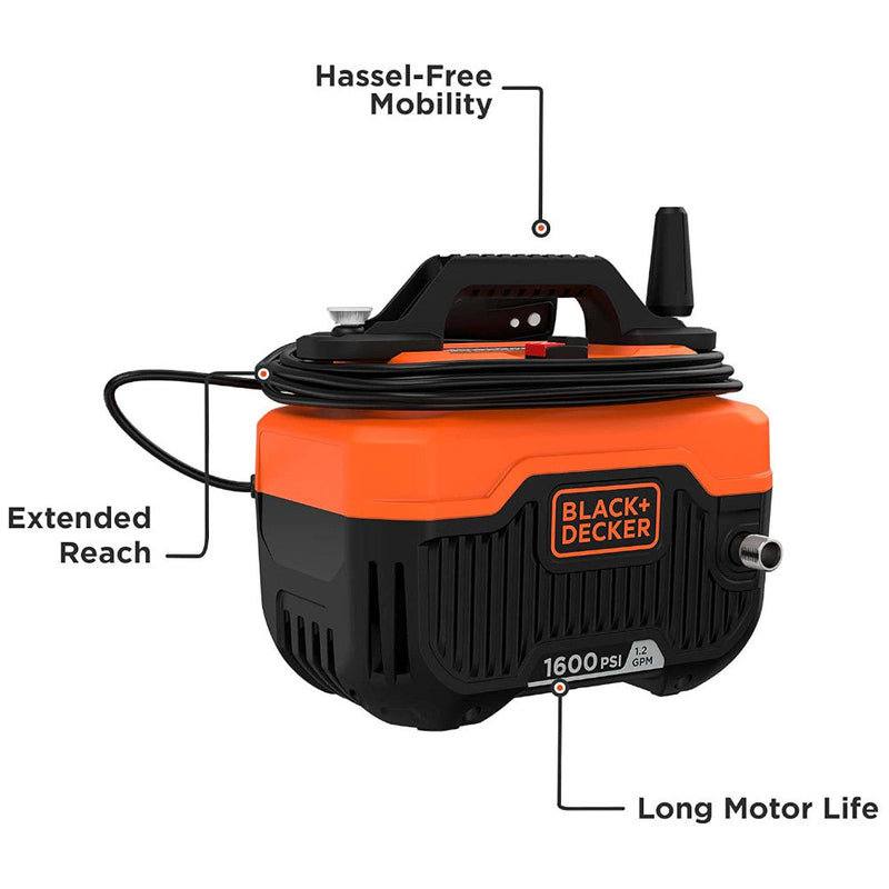 BLACK+DECKER - BEPW1600 - Electric Cold-Water Pressure Washer