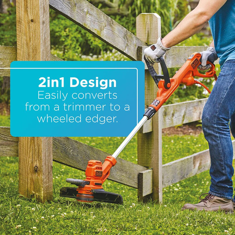 BLACK+DECKER - BESTA510 - Corded String Trimmer and Edger | 14 in / 35.6 cm