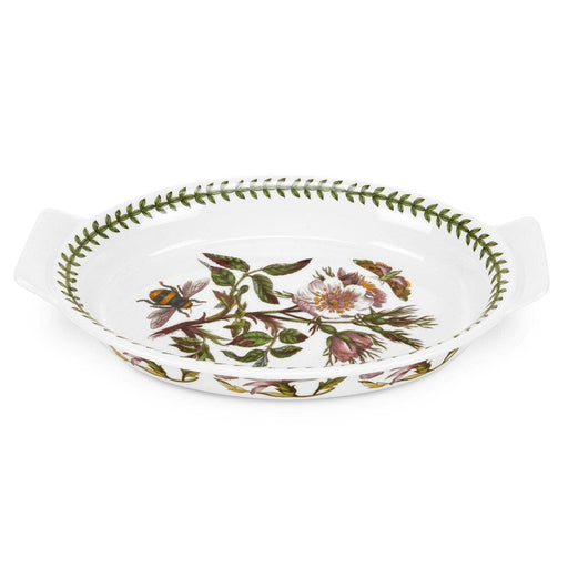 Portmeirion Botanic Garden Dog Rose 10-inch oval gratin dish
