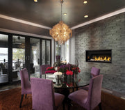 Napoleon - Ascent Linear Natural Gas Fireplace - BL46NTE-1 (BL46NTE-1) - installed room view. Shown with a finishing configuration; optional kits are sold separately.