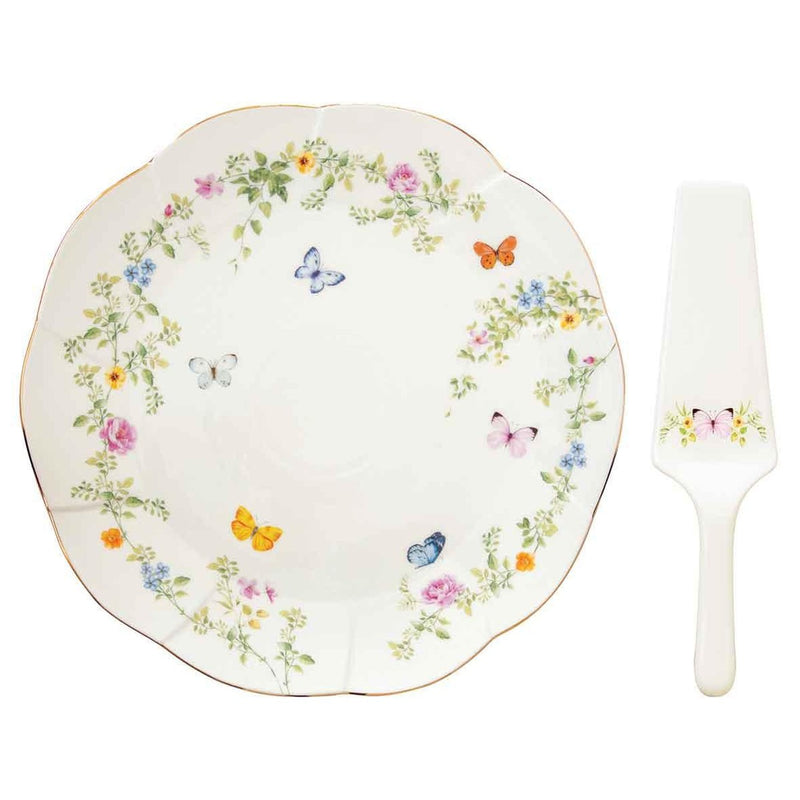 Easy Life - DANCING BUTTERFLIES - Cake Plate with Server | 32 cm / 12.5 in
