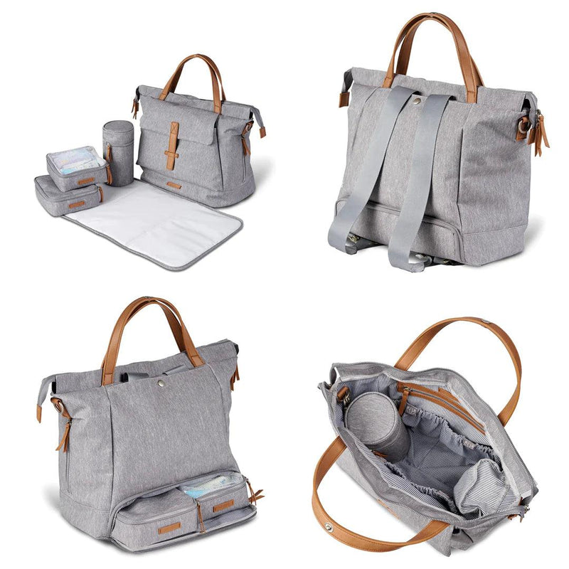 Bababing - Erin : Backpack Diaper Bag - Grey Marl - Limolin 