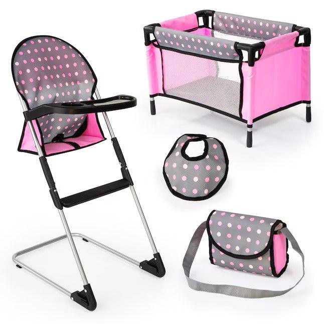 Bayer Design - High Chair With Travel Bed Set - Polka Dots - Limolin 
