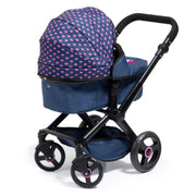 Bayer Design - Xeo - Combi Dolls Pram - Heart Pattern - Limolin 