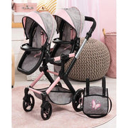 Bayer Design - Xeo Twin - Doll Pram - Grey - Limolin 