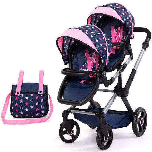 Bayer Design - Xeo Twin - Twin Dolls Pram - Star Pattern - Limolin 