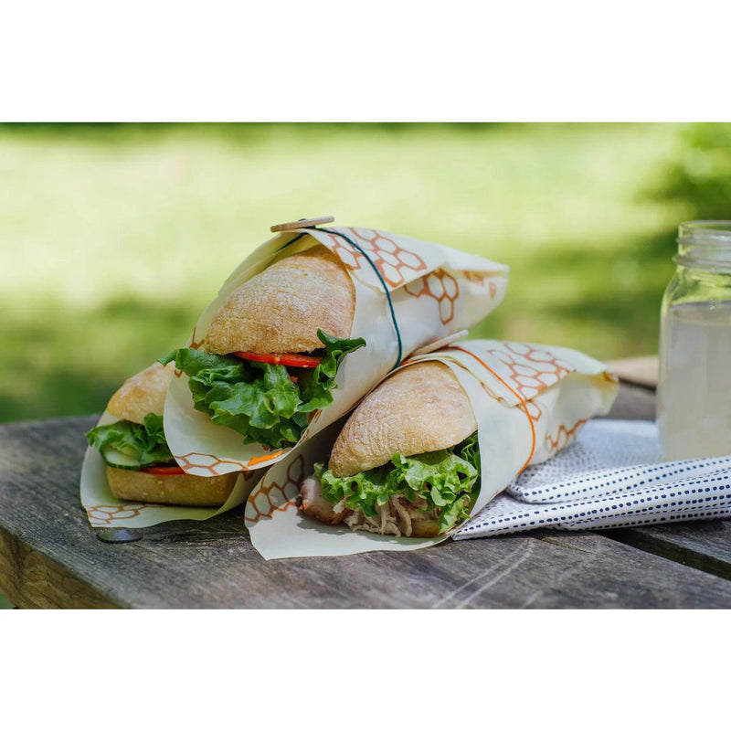 Bees Wrap - Bee-Hive Sandwich Wrap 32.5cm/13" Honeycomb - Limolin 