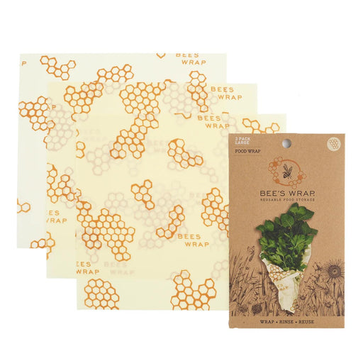 Bees Wrap - Bee-Hive Wrap Set 3/St 32.5X35cm/13X14" Honeycomb - Limolin 