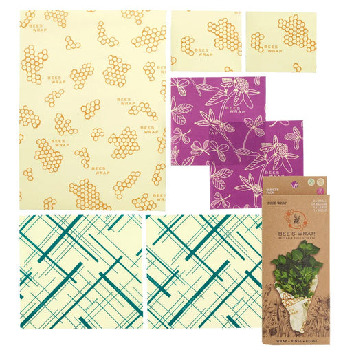 Bees Wrap - Variety Pack Wrap 7/ST Assorted Size/Design - Limolin 
