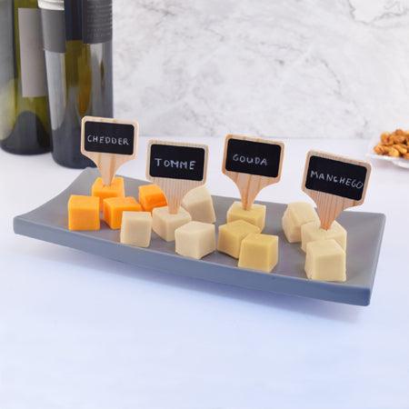 Bel-Air - Wood Cheese Markers Set - 4pc +1 chalk - Limolin 