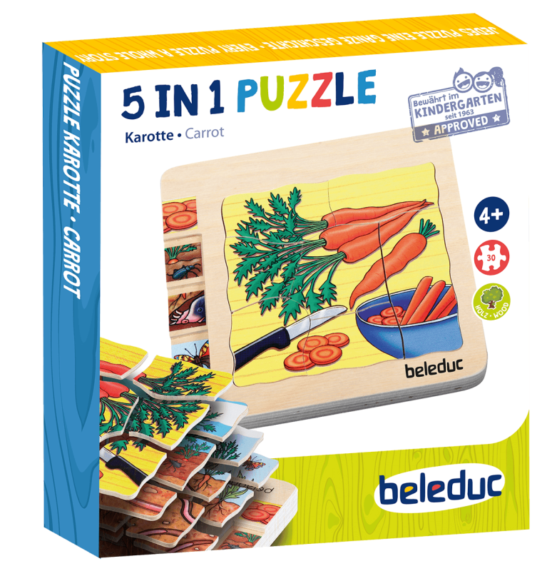 Beleduc - Layer Puzzle - Carrot - Limolin 