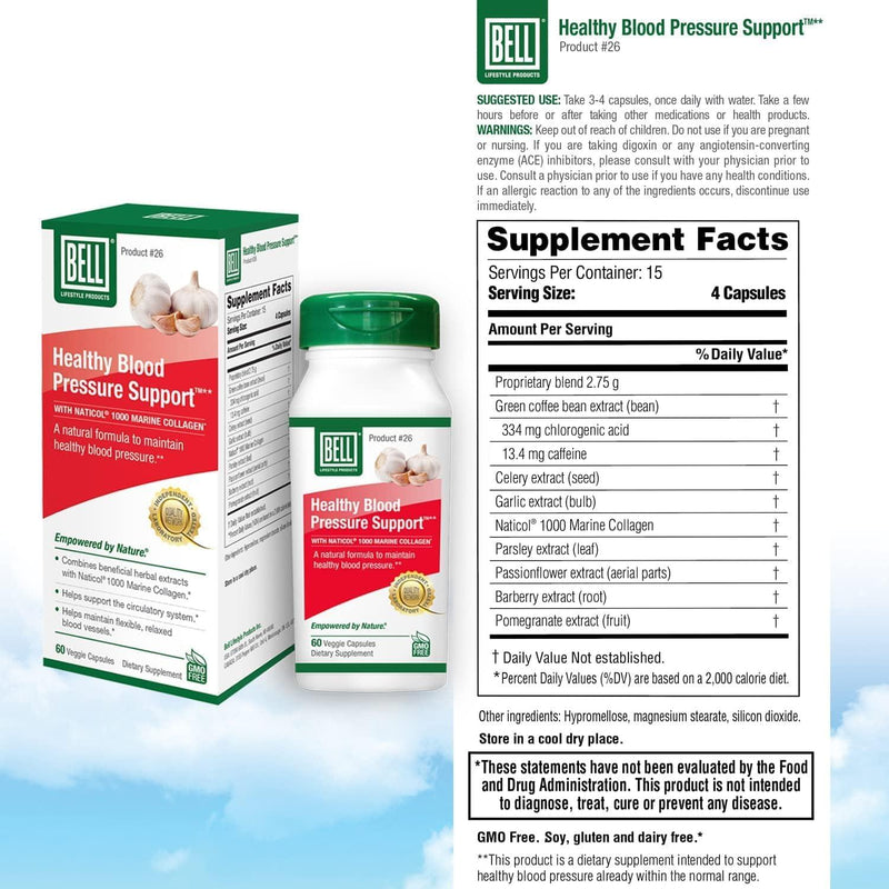 Bell - Blood Pressure Formulation Combo - 60 caps - Limolin 