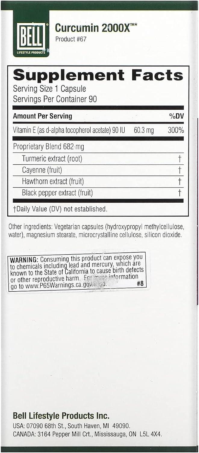 Bell - Curcumin 2000X - 90 caps - Limolin 
