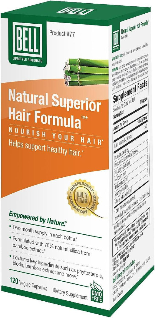 Bell - Hair Formula for Men & Women, 120 caps - (625 mg ) Helps Support Healthy Hair Growth - Limolin 