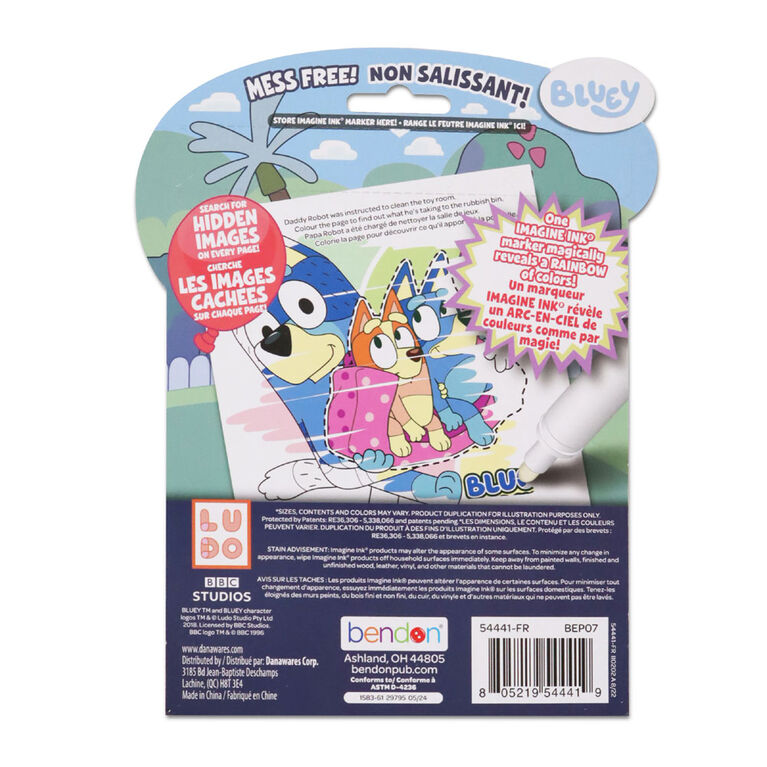 Bendon - BLUEY - IMAGINE INK MAGIC INK PICTURES - BILINGUAL - Limolin 