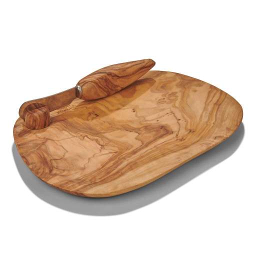 Berard - Butter Dish w/Knife 14.5x18.5cm/5.75x7.25", Olivewood - Limolin 
