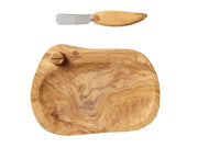 Berard - Butter Dish w/Knife 14.5x18.5cm/5.75x7.25", Olivewood - Limolin 