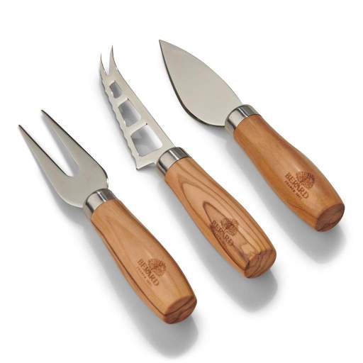 Berard - Cheese Knife Set 14cm/5.25", Olivewood 3pc Set - Limolin 