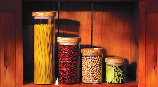 Berard - Glass Jar w/Lid 10x20cm /4x10", 0.9L/30oz Olivewood - Limolin 