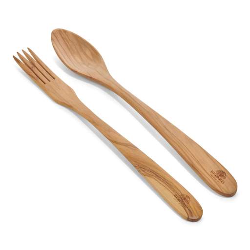 Berard - PARISIEN Servers Set 35cm/14", Olivewood 2pc Set - Limolin 