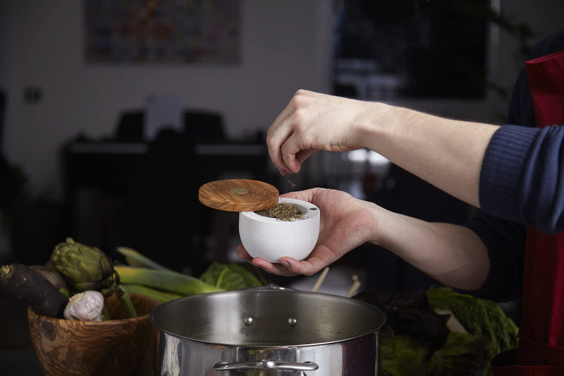 Berard - Round Salt Keeper MILLENARI White D10x7cm - Limolin 